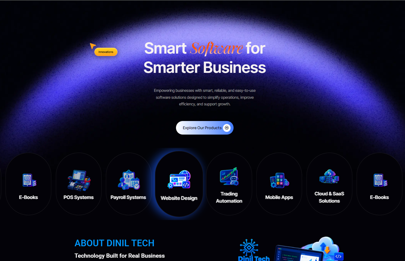 Dinil Tech website preview